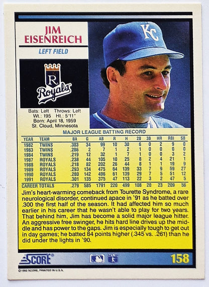 Scott Bailes California Angels Relief Pitcher 1992 Score #331 Baseballkarte (Exzellent)