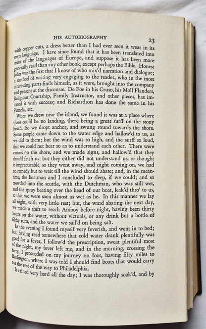 The Harvard Classics: The Autobiography of Benjamin Franklin; The Journal of John Woolman; Fruits of Solitude William Penn Herausgeber Charles W. Eliot (Gut, 1937, gebunden, 395 Seiten, P. F. Collier & Son)