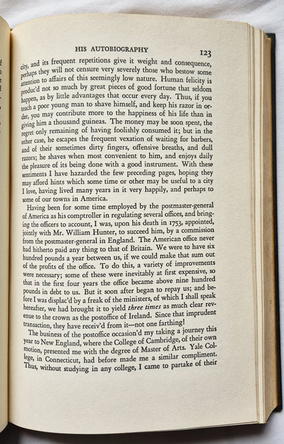 The Harvard Classics: The Autobiography of Benjamin Franklin; The Journal of John Woolman; Fruits of Solitude William Penn Herausgeber Charles W. Eliot (Gut, 1937, gebunden, 395 Seiten, P. F. Collier & Son)
