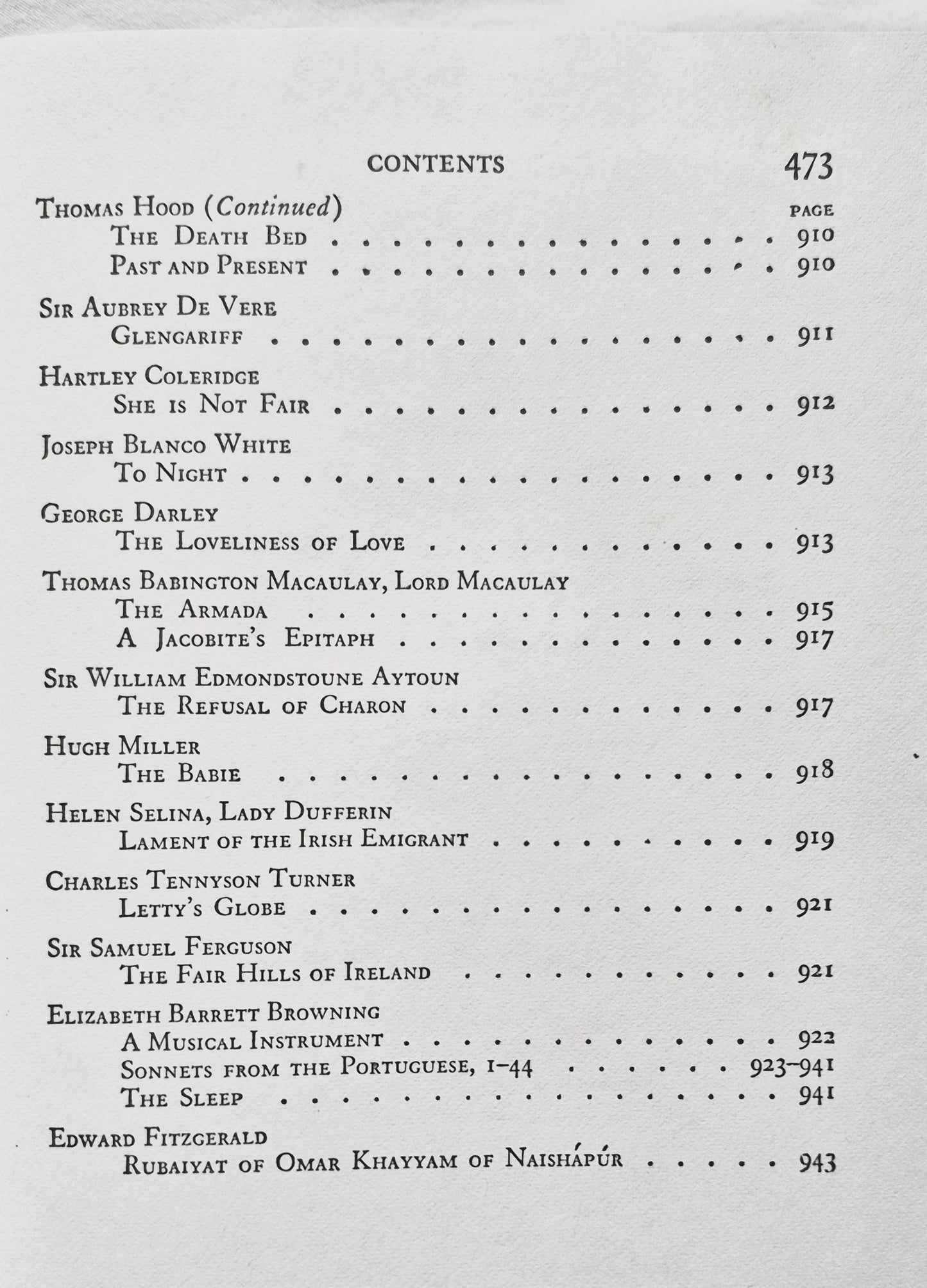 The Harvard Classics: English Poetry Vol. II from Collins to Fitzgerald editor Charles W. Eliot (Gut, 1938, HC, 493 S., PF Collier & Son)