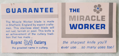 Regent Cutlery Sheffield "The Miracle Worker" Knife and Fork Cutlery Set (Very good, 1960s)