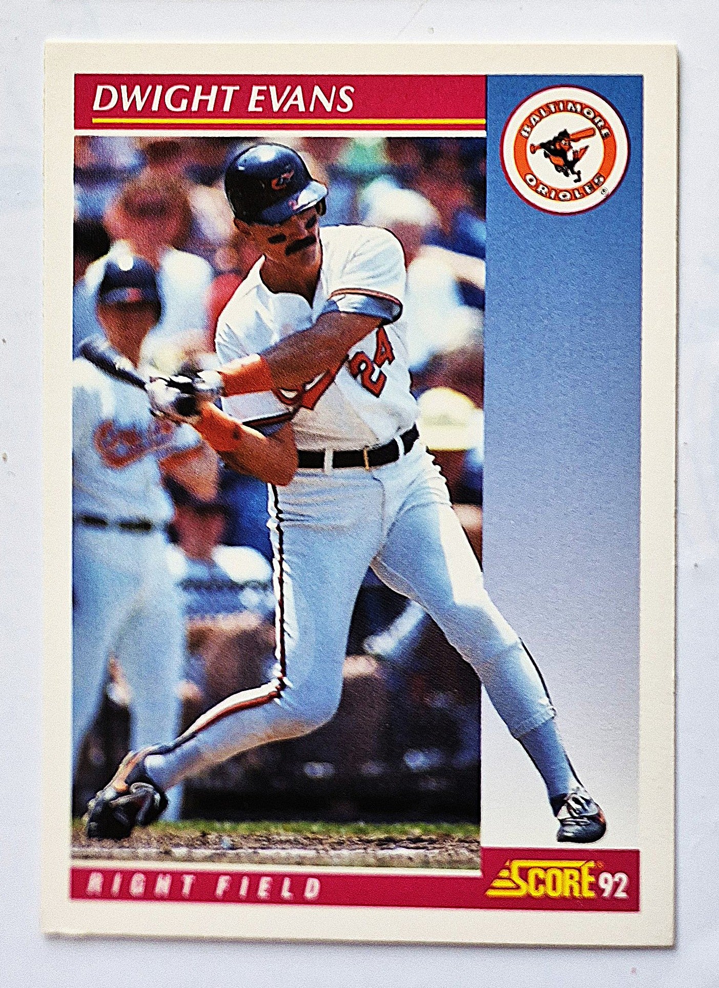 Evans Dwight Baltimore Orioles Right Field #150 Score 1992 Baseball Card