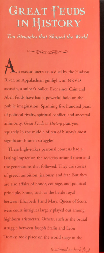 Great Feuds in History: Ten Struggles that Shaped the World by Colin Evans (Very good, 2001, HC, 242 pages, Barnes & Noble)