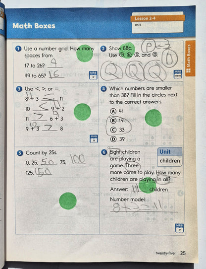 Everyday Mathematics 4 Grade 2 Student Math Journal Band 1 (Akzeptabel, 2014, Taschenbuch, 120 Seiten, McGraw Hill Education)
