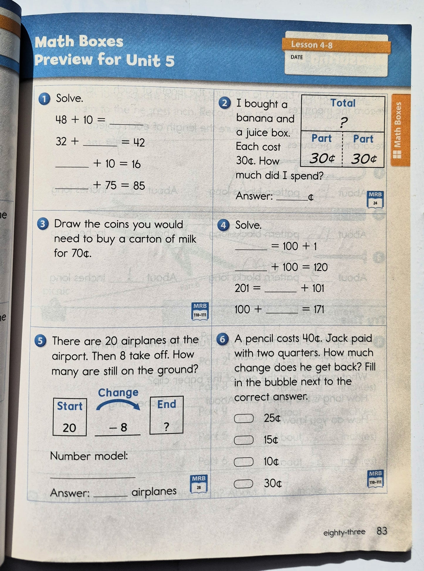 Everyday Mathematics 4 Grade 2 Student Math Journal Band 1 (Akzeptabel, 2014, Taschenbuch, 120 Seiten, McGraw Hill Education)