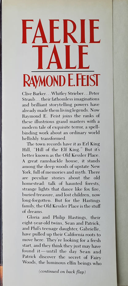 FaerieTale by Raymond E. Feist (Very good, 1987, HC, 420 pages, Doubleday)