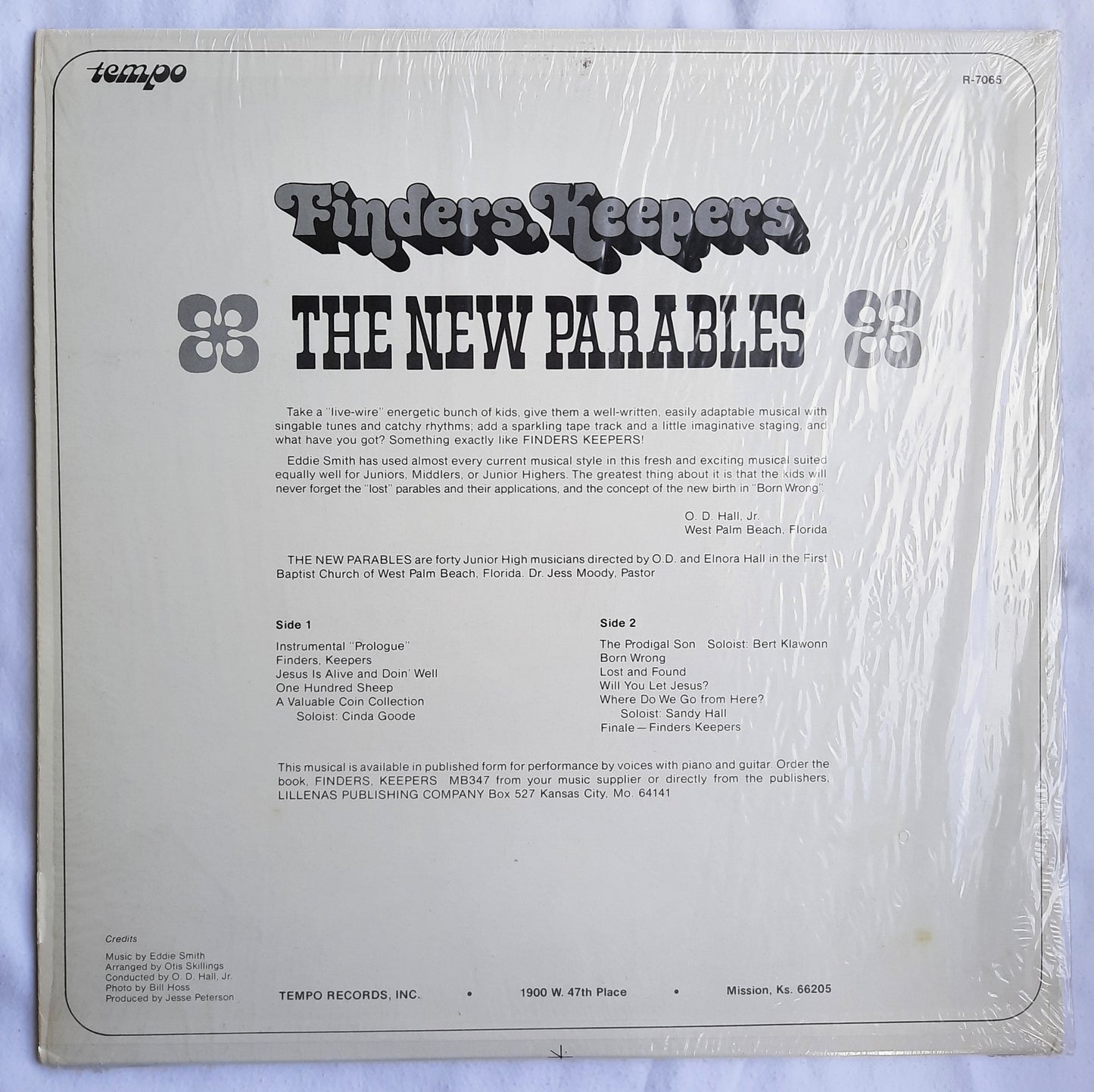 Tempo Singers Finders, Keepers A Musical for the Young Choir Vinyl Record (Very good, 1974, R-7065)