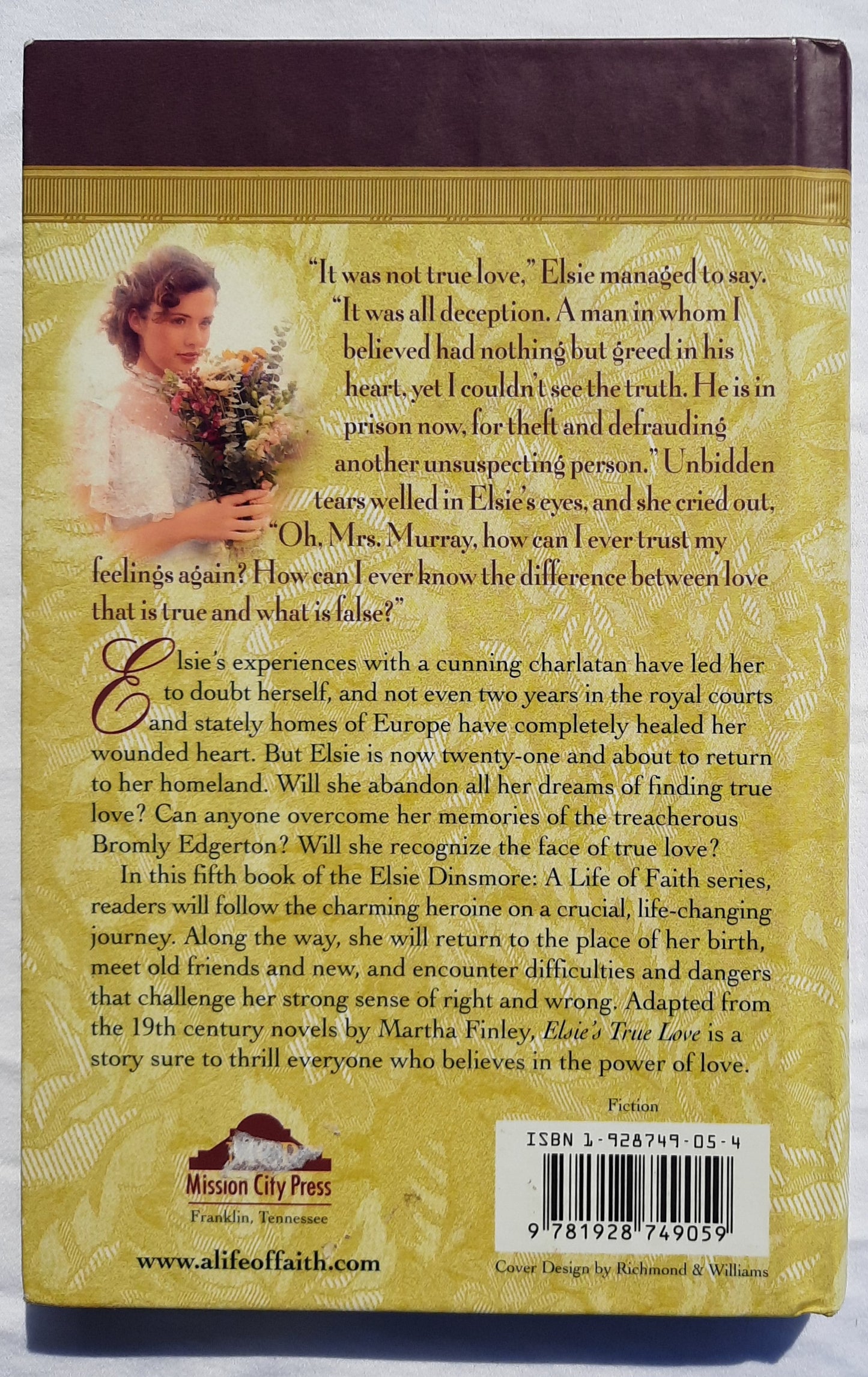 Elsie's True Love #5 by Martha Finley (Good, HC, 2000, Mission City Press, 224 pages)