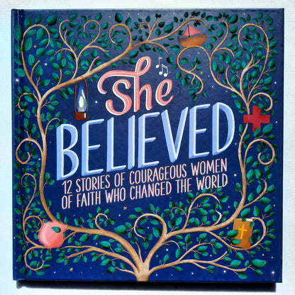 She Believed: 12 Stories of Courageous Women of Faith Who Changed the World by Jean Fischer (New, 2020, HC, 32 pages, Shiloh Kidz)