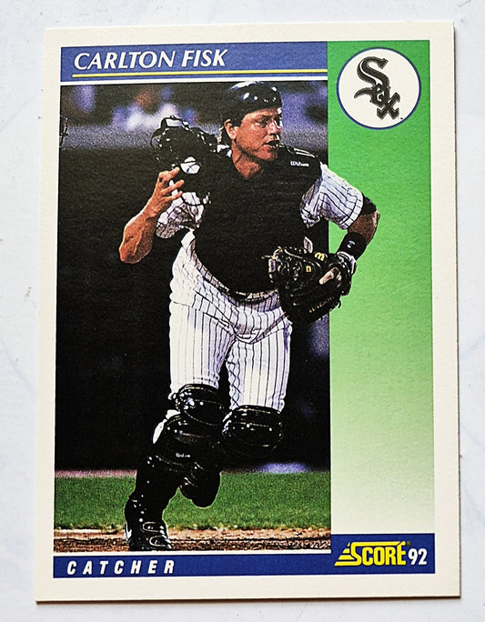 Fisk Carlton Chicago White Sox Catcher #72 Score 1992 Baseball Card