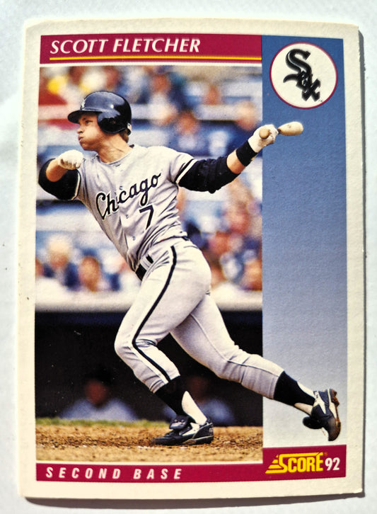 Score '92 Scott Fletcher Chicago White Sox Second Base Baseball Card #203 Near Mint
