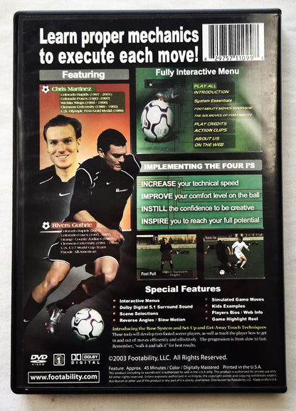 Soccer Technical Footwork System: Footability by Rivers Guthrie; Chris Martinez (Sehr gut, 2003, Southpaw Multimedia)