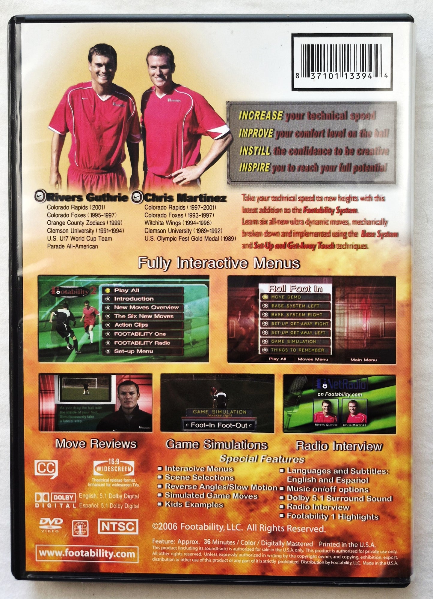 Soccer Technical Footwork System: Footability 2 by Rivers Guthrie; Chris Martinez (Very good, 2006, Southpaw Multimedia)