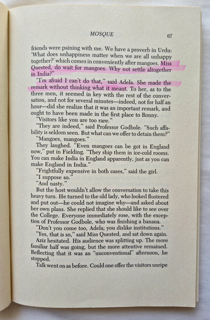 A Passage to India von E.M. Forster (Sehr gut, 1984, TB, 316 Seiten, Harvest/HBJ Book)