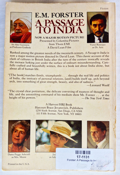 A Passage to India von E.M. Forster (Sehr gut, 1984, TB, 316 Seiten, Harvest/HBJ Book)