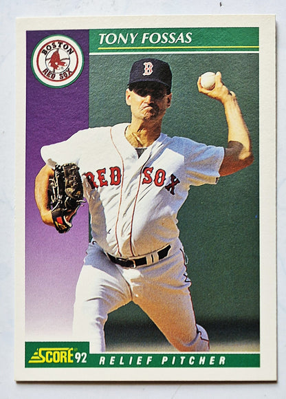 Fossas Tony Boston Red Sox Relief Pitcher #389 Score 1992 Baseball Card