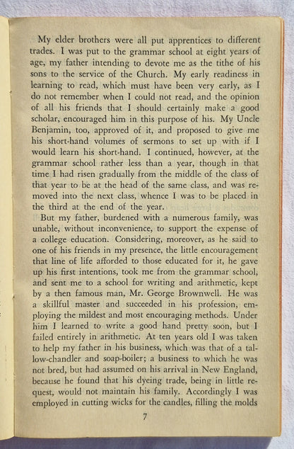 The Autobiography of Benjamin Franklin by Benjamin Franklin (Good, 1941, Pbk, 280 pgs, Pocket Books)