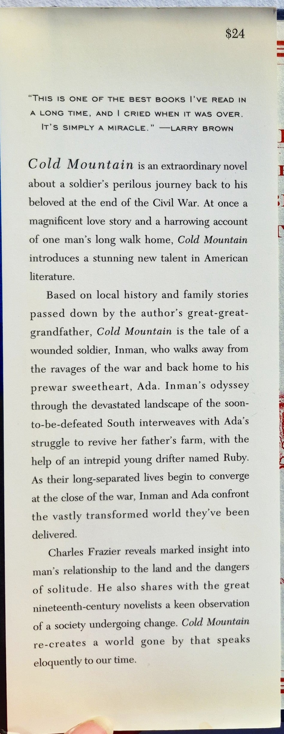 Cold Mountain von Charles Frazier (Sehr gut, 1997, gebunden, 358 Seiten, Atlanta Monthly Press)