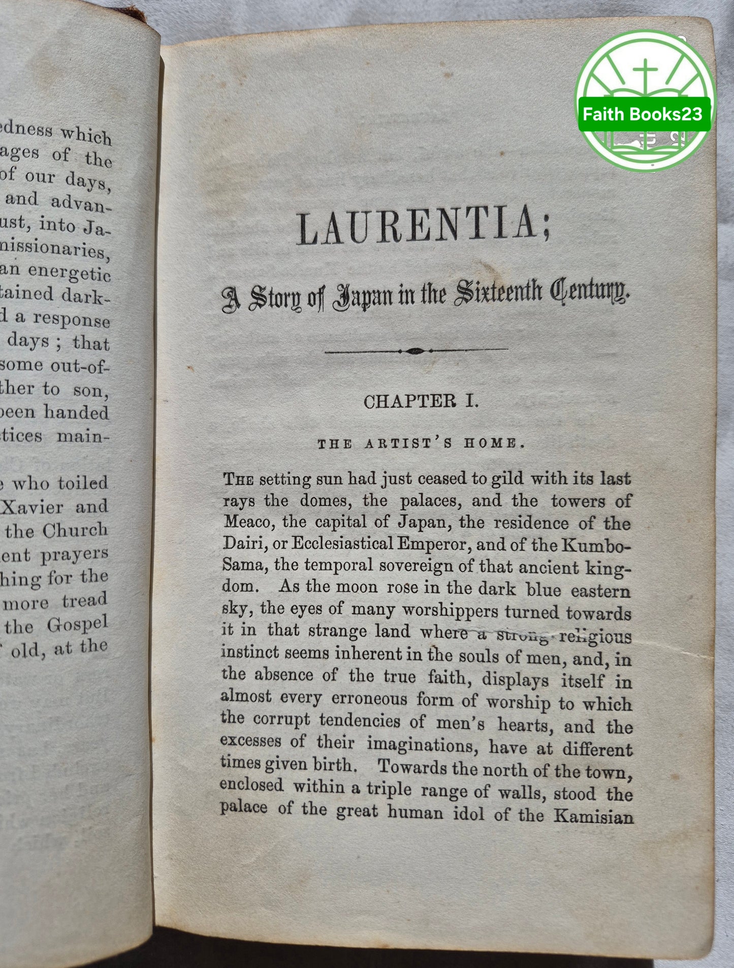 Laurentia: A Tale of Japan von Lady Georgiana Fullerton (Gut, 1866, HC, 215 Seiten, Baltimore: Kelly & Piet)