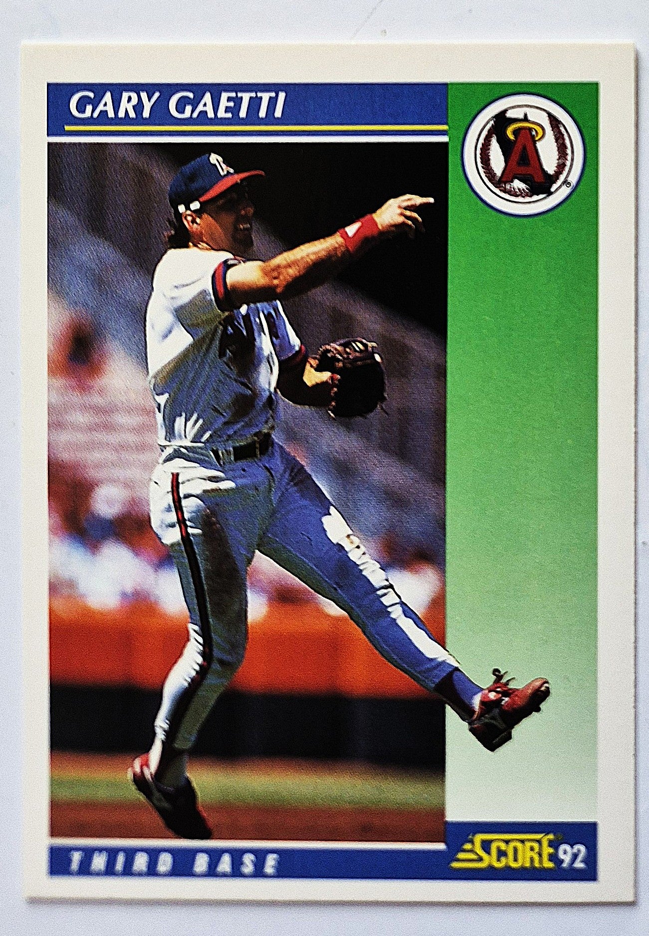 Gaetti Gary California Angels Third Base #39 Score 1992 Baseball Card