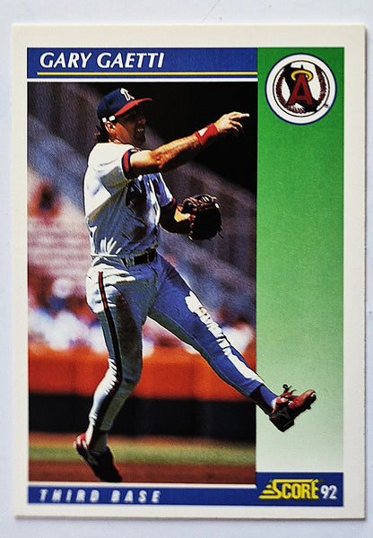 Gaetti Gary California Angels Third Base #39 Score 1992 Baseball Card