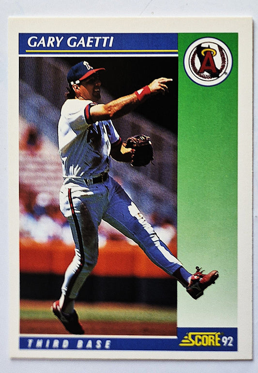 Gaetti Gary California Angels Third Base #39 Score 1992 Baseball Card