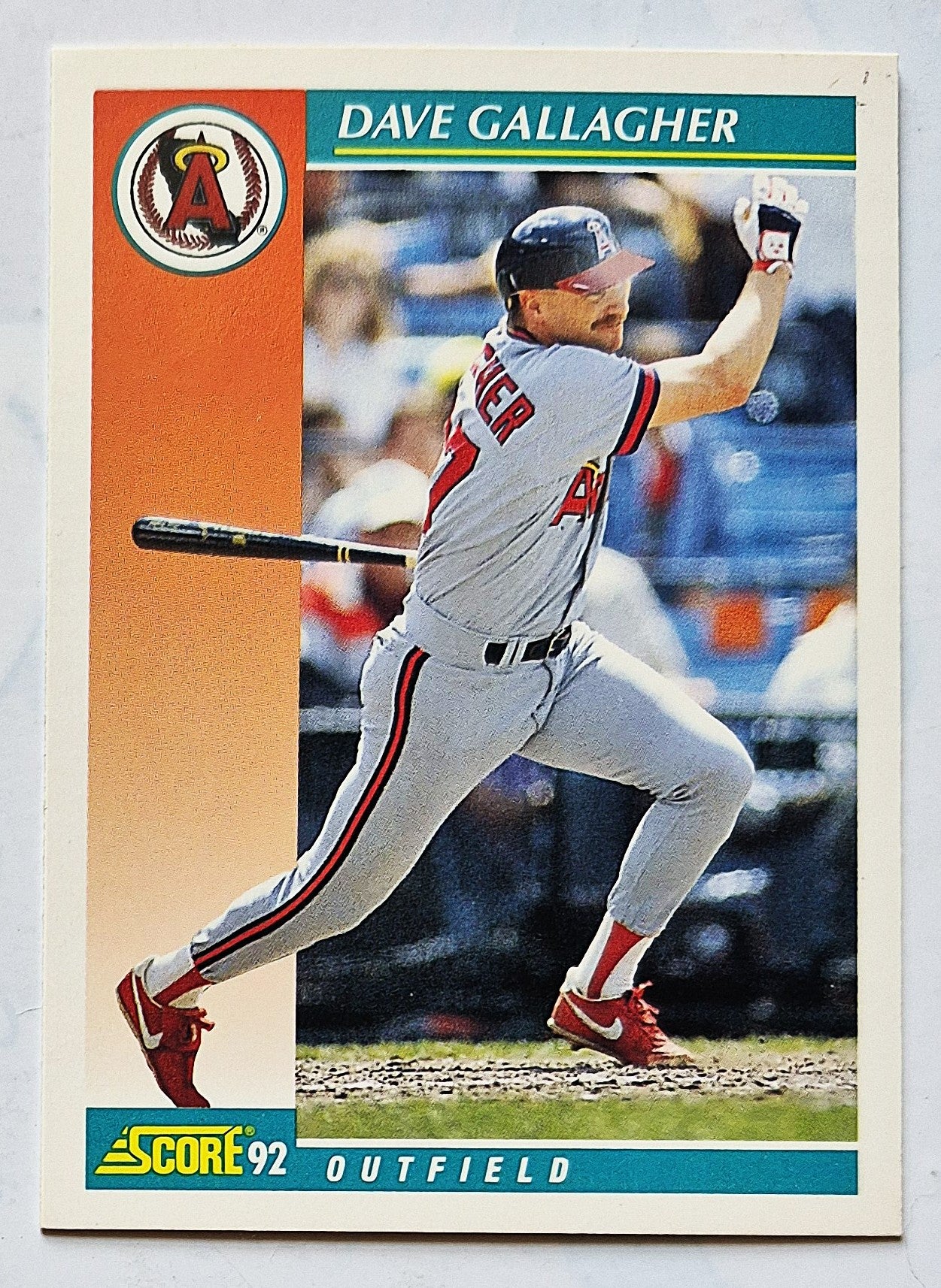 Gallagher Dave California Angels Outfield #239 Score 1992 Baseball Card