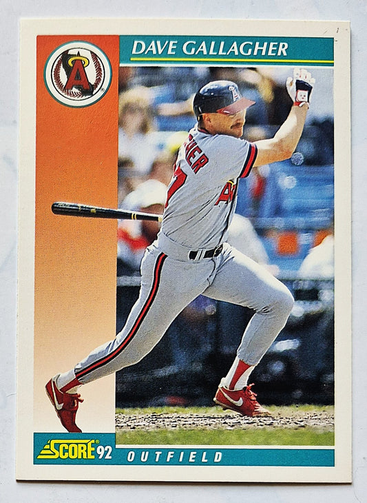 Gallagher Dave California Angels Outfield #239 Score 1992 Baseball Card
