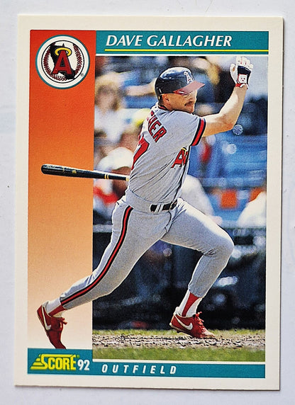 Gallagher Dave California Angels Outfield #239 Score 1992 Baseball Card