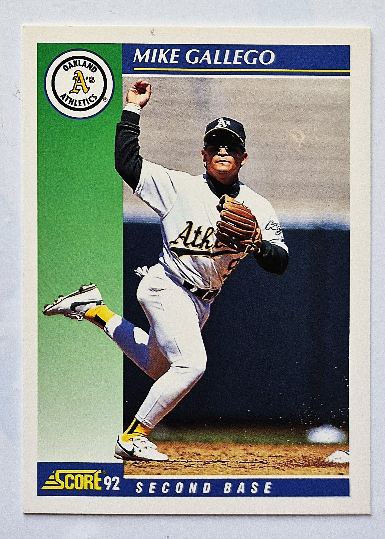 Gallego Mike Oakland Athletics Second Base #43 Score 1992 Baseball Card