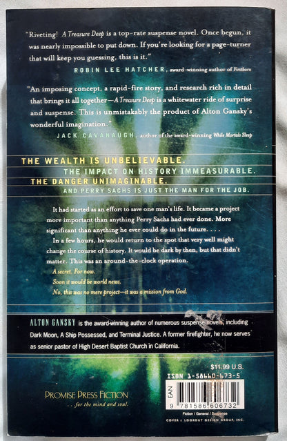 A Treasure Deep by Alton Gansky (Perry Sachs #1, Good, 2003, Pbk, 352 pages, Promise Press)
