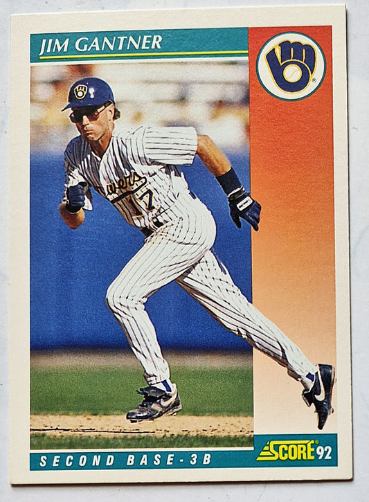 Gantner Jim Milwaukee Brewers Second Base #246 Score 1992 Baseball Card