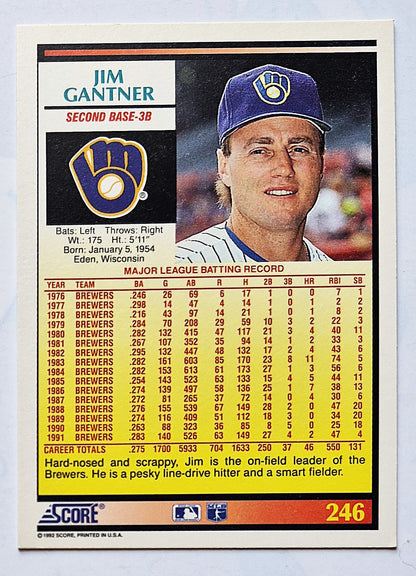 Scott Bailes California Angels Relief Pitcher 1992 Score #331 Baseballkarte (Exzellent)