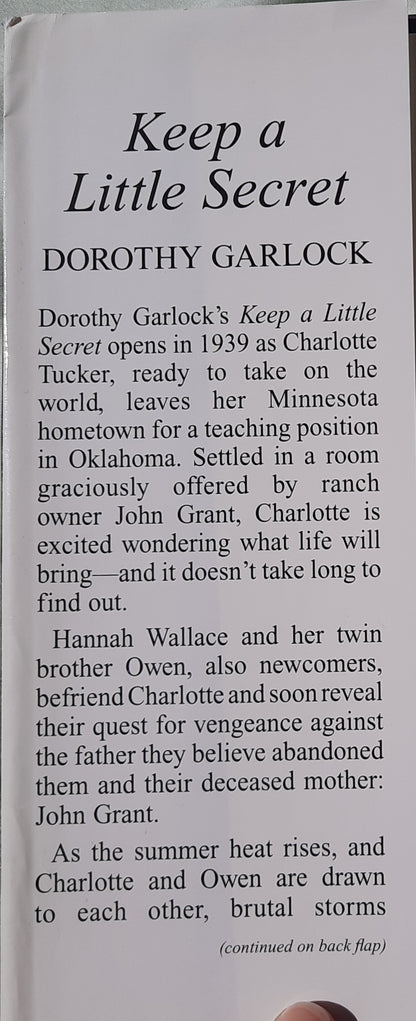 Keep a Little Secret by Dorothy Garlock (Tucker Family #2, Very good, 2011, HC, 514 pages, Doubleday Large Print)
