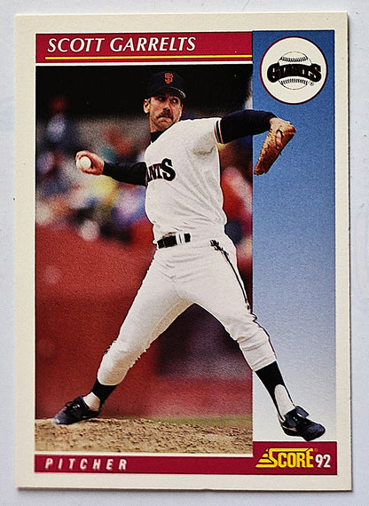 Garrelts Scott San Francisco Giants Pitcher #117 Score 1992 Baseball Card