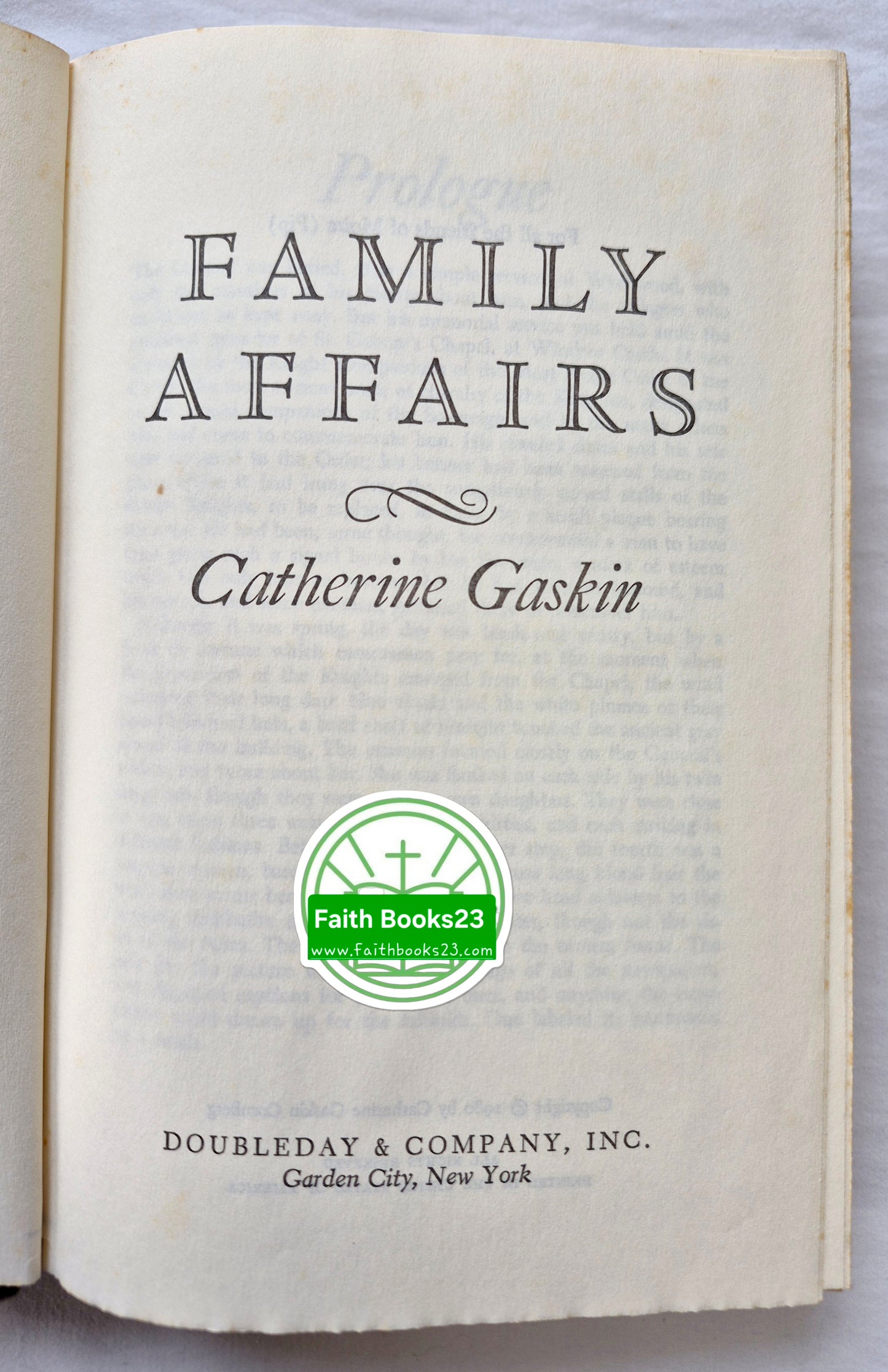Family Affairs von Catherine Gaskin (Gut, 1980, Gebundene Ausgabe, 506 Seiten, Doubleday & Co.)