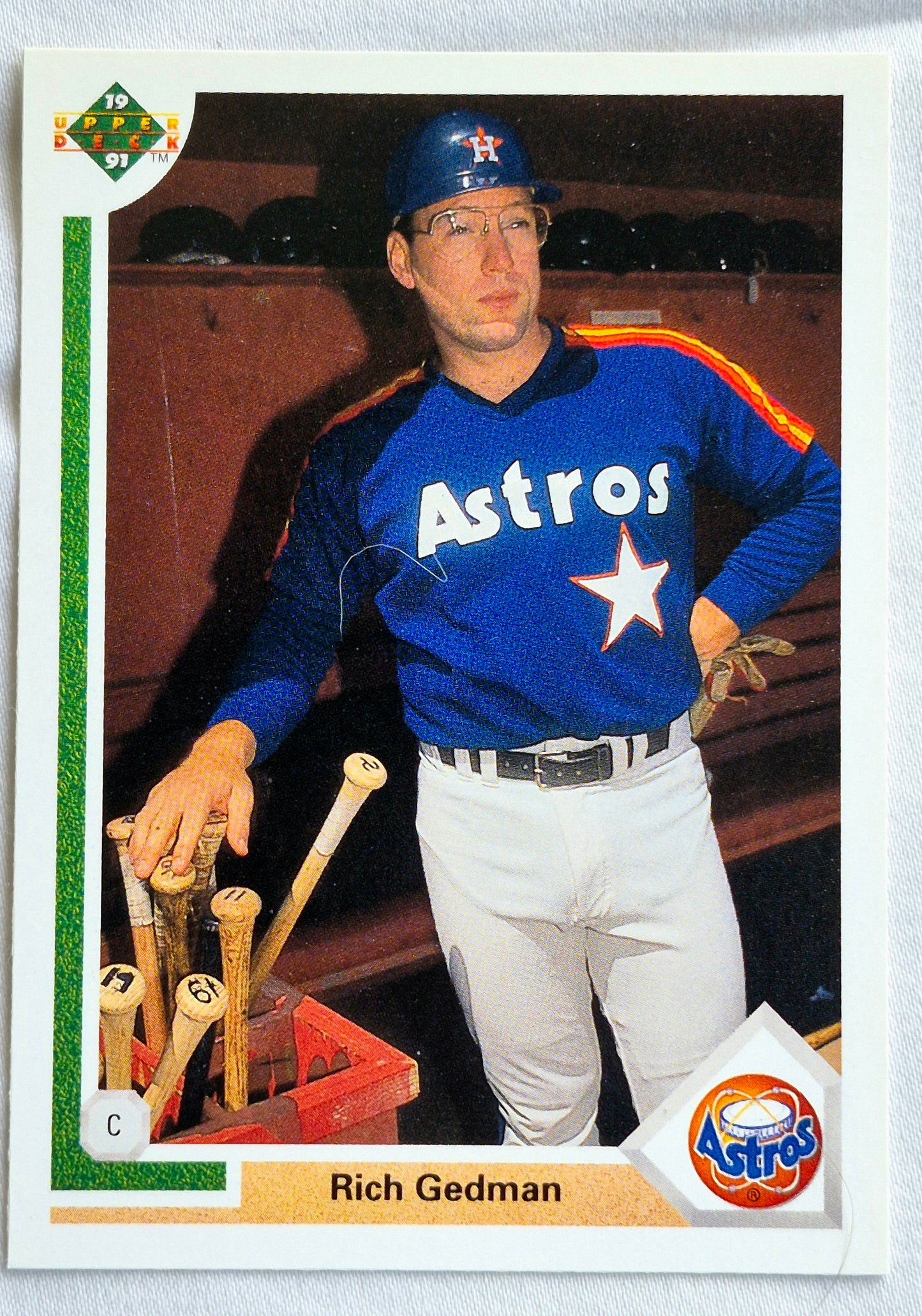 Gedman Rich Houston Astros Catcher #588 Upper Deck 1991 Baseball Card