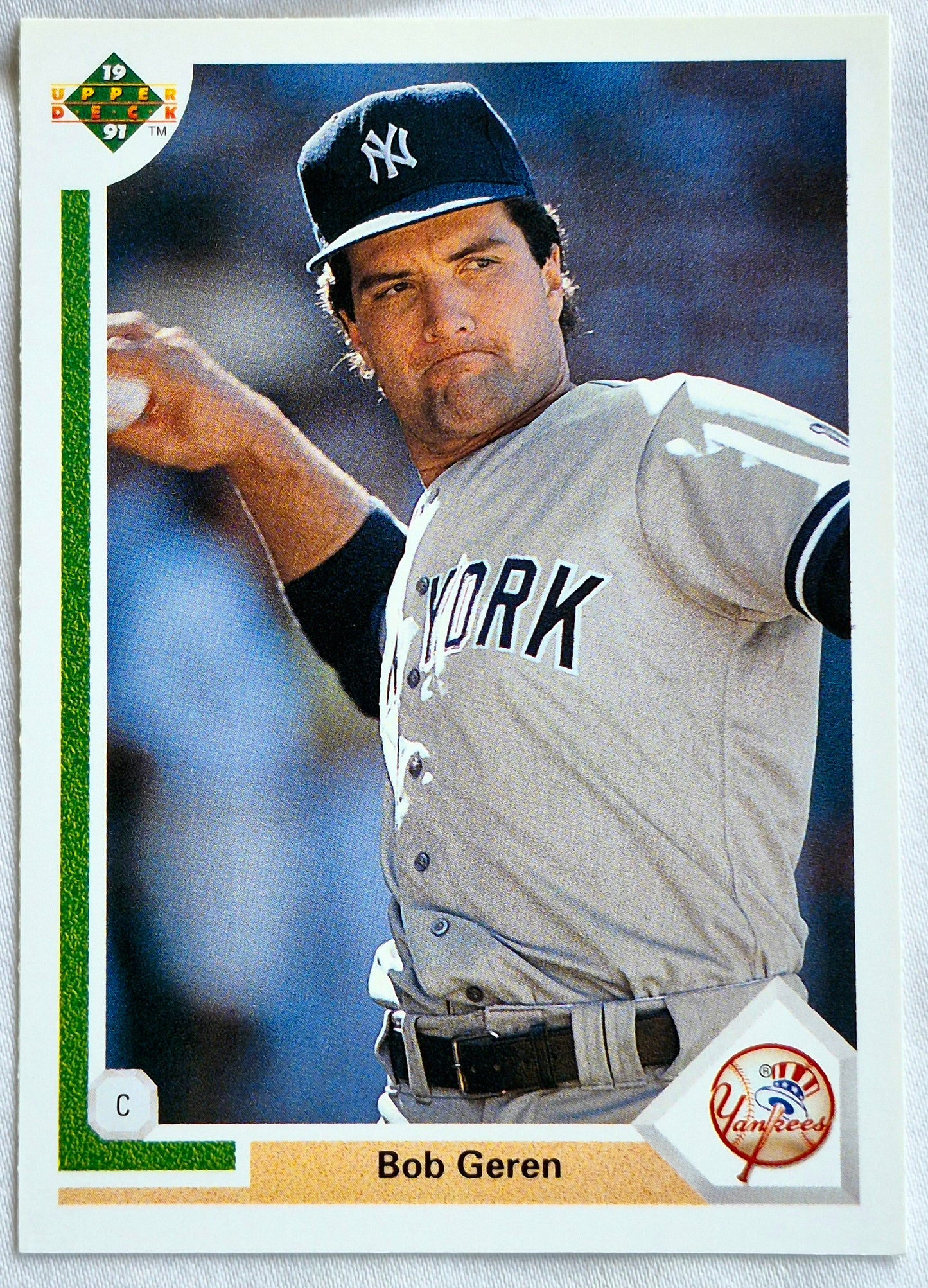 Geren Bob New York Yankees Catcher #202 Upper Deck 1991 Baseball Card