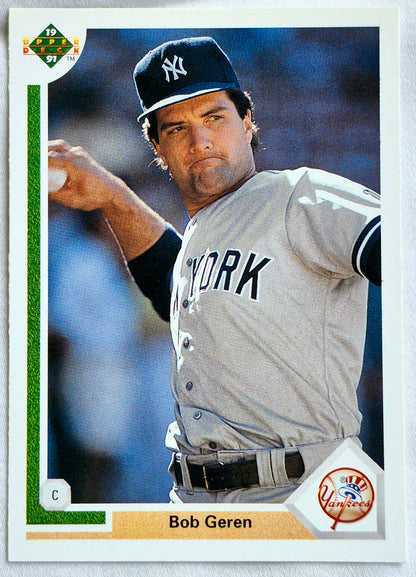 Geren Bob New York Yankees Catcher #202 Upper Deck 1991 Baseball Card