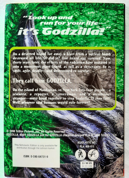 Godzilla by H.B. Gilmour (Very Good, 1998, Pbk, 137 pages, Scholastic)