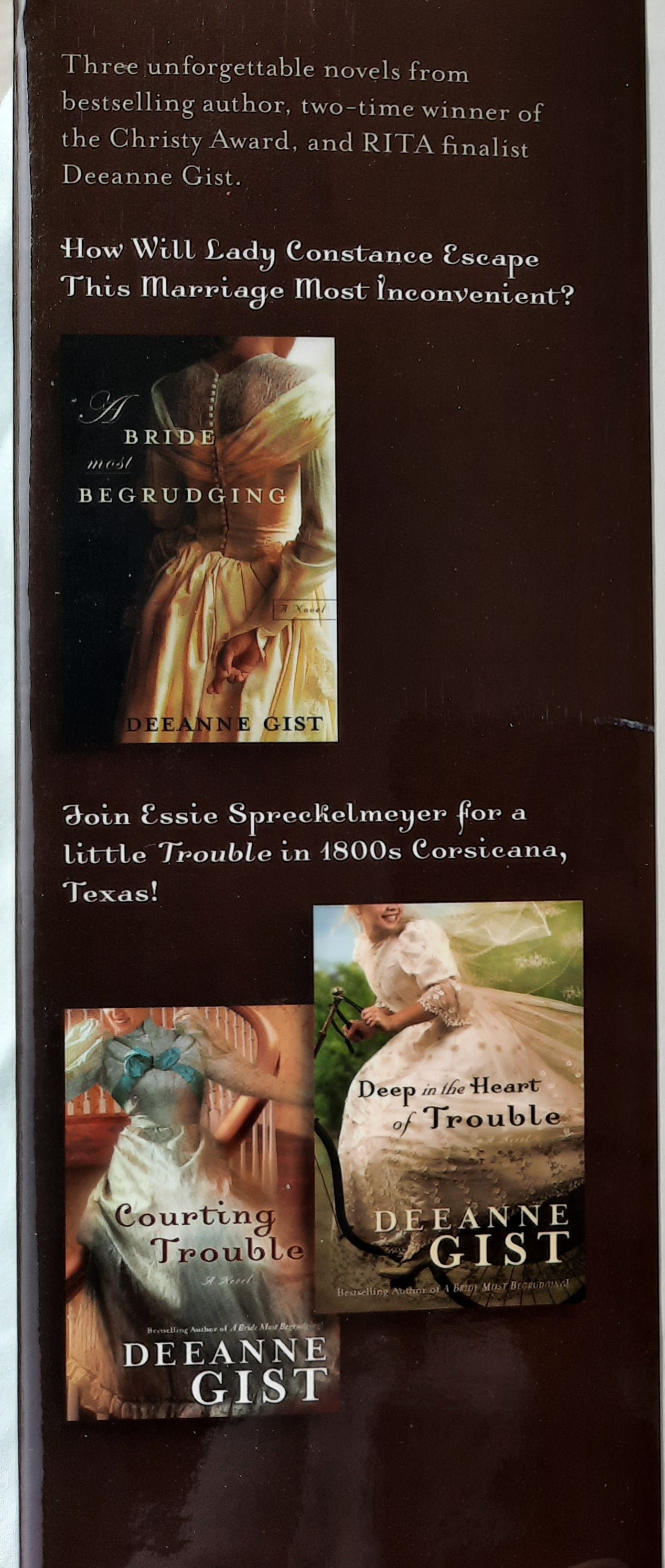 The Trouble with Brides by Deeanne Gist (Very good, 2011, HC, 704 pages, Bethany House)