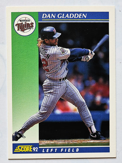 Gladden Dan Minnesota Twins Left Field #28 Score 1992 Baseball Card