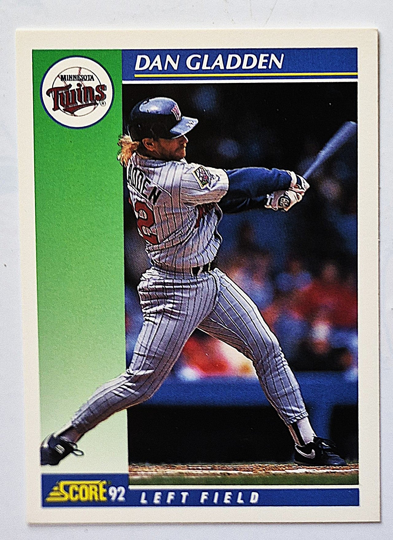 Gladden Dan Minnesota Twins Left Field #28 Score 1992 Baseball Card