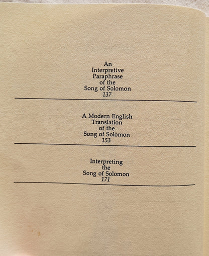 A Song for Lovers by S. Craig Glickman (Very good, 1976, Pbk, 188 pages, InterVarsity Press)