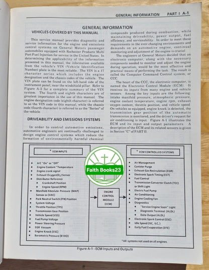 GM Expertec Driveability and Emissions Diagnostics 1986 Port Fuel Injection by General Motors Corp. (Good, 1988, Pbk)
