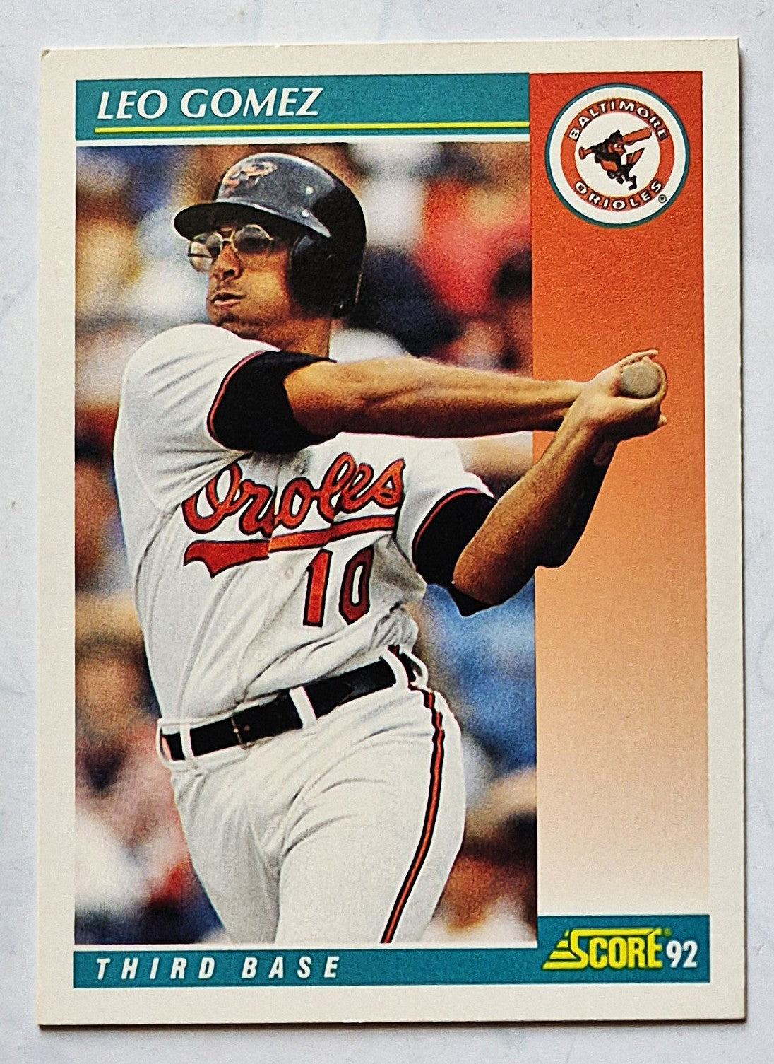 Gomez Leo Baltimore Orioles Third Base #240 Score 1992 Baseball Card