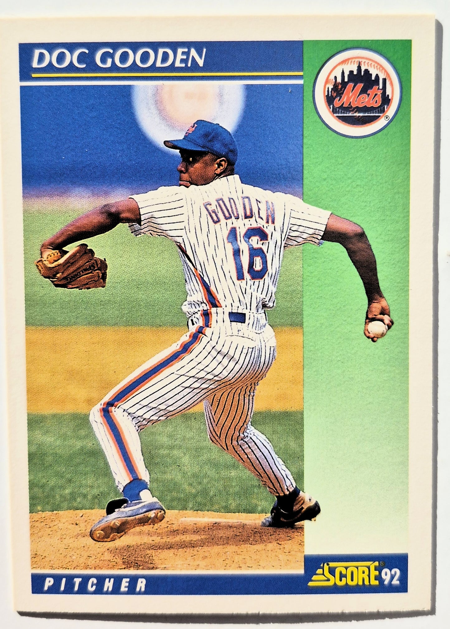 Bewertung '92 Doc Gooden New York Mets Pitcher Baseballkarte #10 Neuwertig