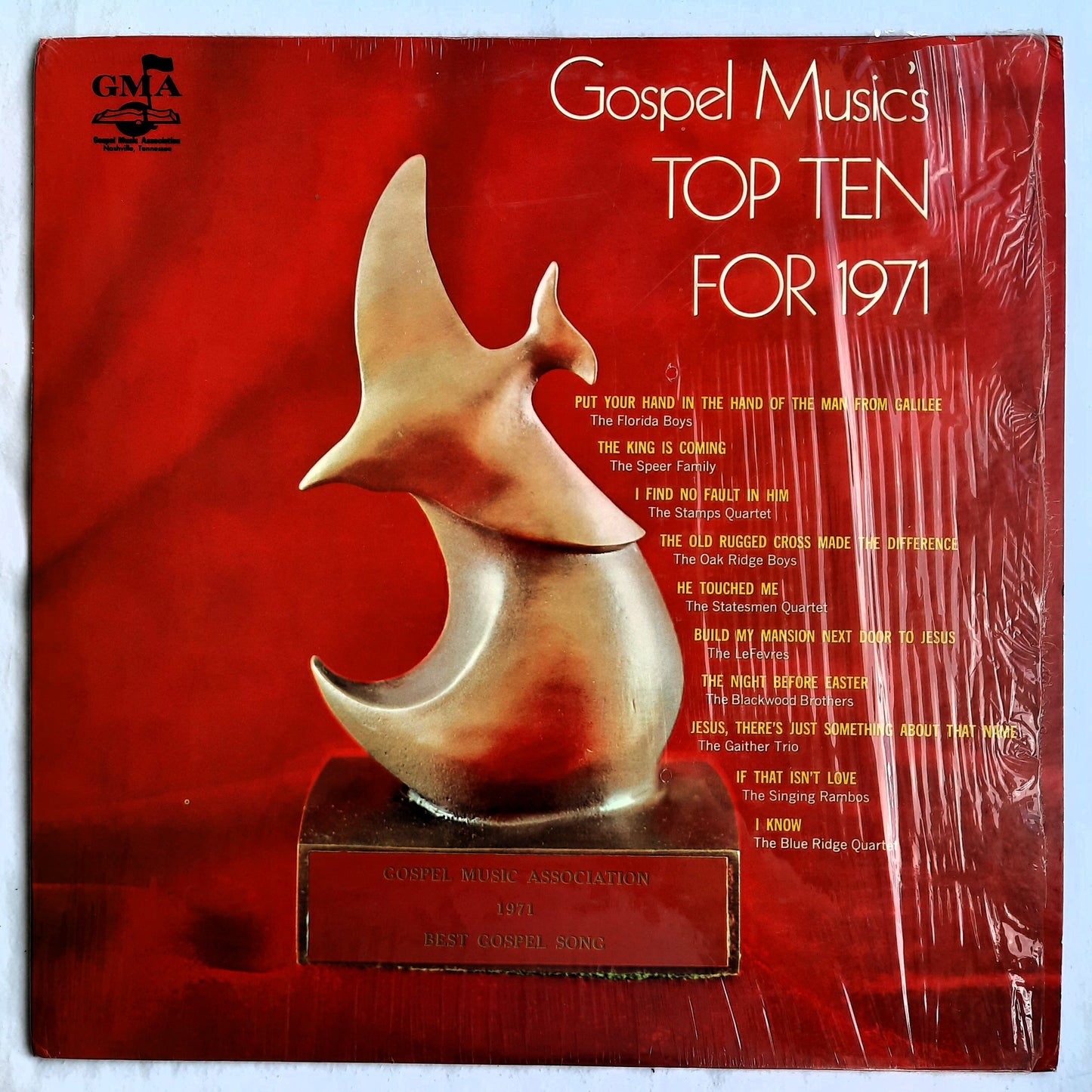 GMA Gospel Music's Top Ten for 1971 Vinyl Record (Very good, 12", 33 RPM, #3169)
