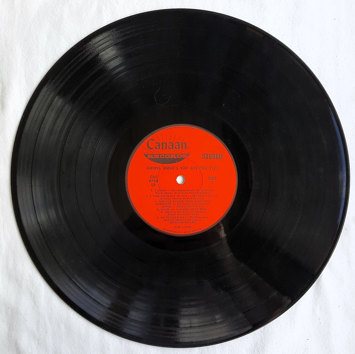 GMA Gospel Music's Top Ten for 1971 Vinyl Record (Very good, 12", 33 RPM, #3169)