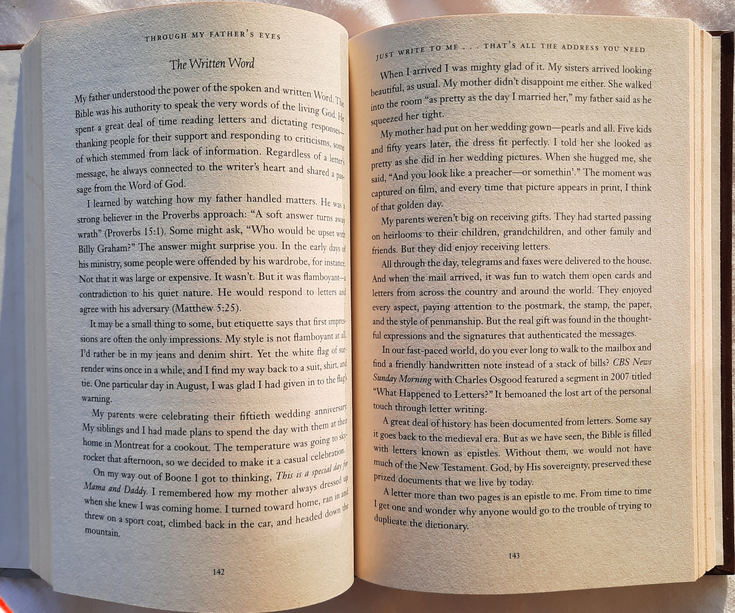 Through My Father's Eyes by Franklin Graham; Donna Lee Toney (Very good, 2018, HC, 319 pages, W Publishing Group)